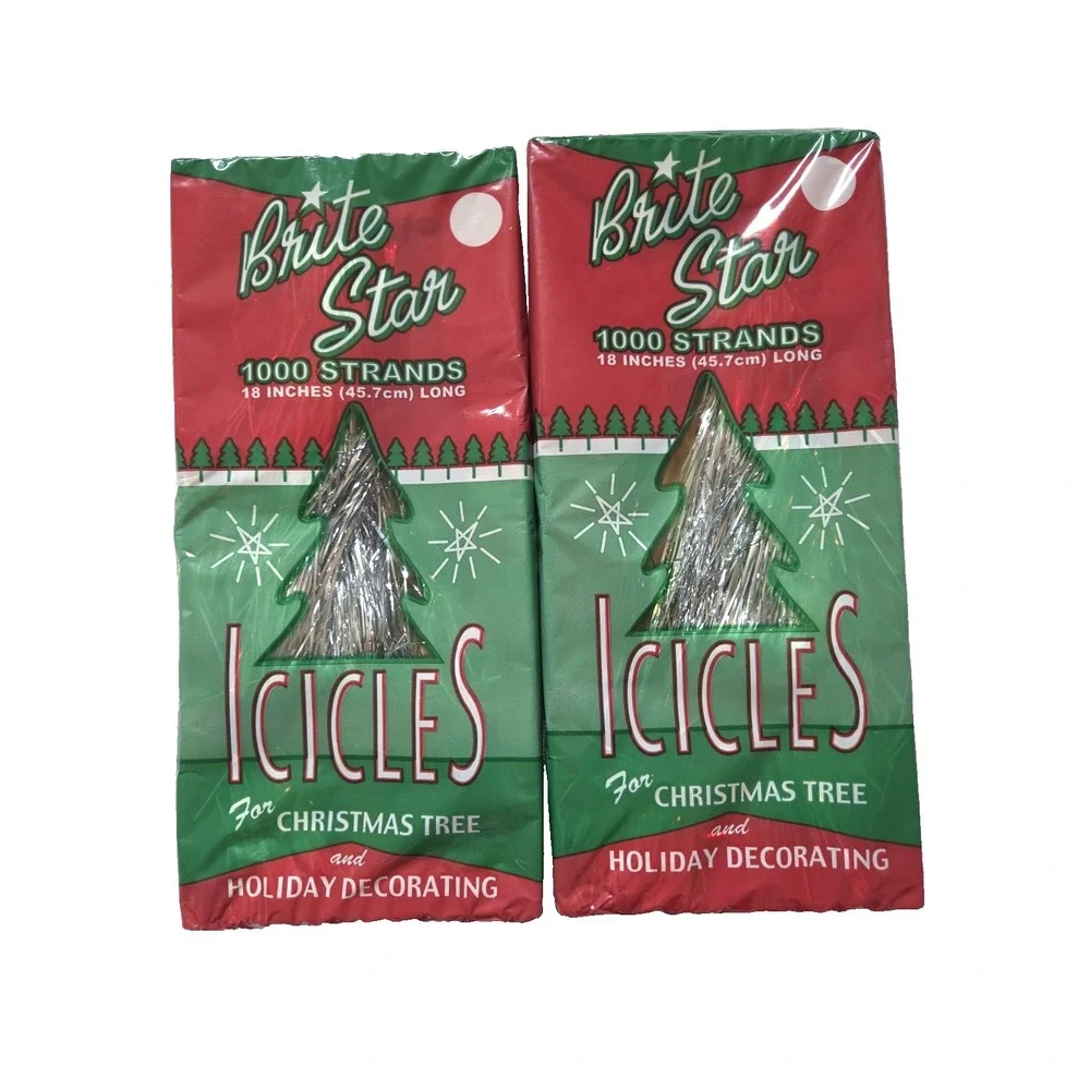 2 Pack Silver Tinsel 18